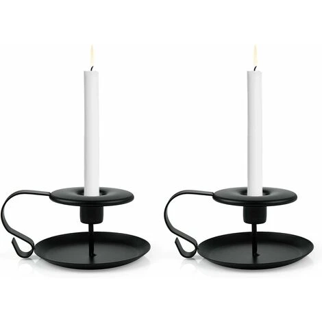 Bougeoir 2 Pièces Bougeoirs Détenteur, Bougeoir Long Avec Poignée Et Plateau, Pour Saint Valentin De Noël Halloween Mariage Cérémonie Anniversaire, Noir 3 Bougeoir 2 Pièces Bougeoirs Détenteur, Bougeoir Long Avec Poignée Et Plateau, Pour Saint Valentin De Noël Halloween Mariage Cérémonie Anniversaire, Noir