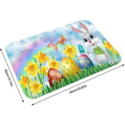 Paillasson　Paillasson De Pâques De Lapin Tapis D'Entrée De Lapin Tapis De Bienvenue Antidérapants Tapis De Salle De Bains Décoratif Pour Maison Cuisine(40 X 60cm)——C -ATMOSPHERA || VIDAXL || Safavieh Soldes 96338636 3