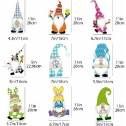 9 Feuilles Décorations De Pâques Stickers Fenêtre Lapin Pâques Gnome Autocollants De Fenêtre Oeufs Carotte Lapin Fleurs Stickers Décor Pour Pâques Maison, Bureau, École, Fête -ATMOSPHERA || VIDAXL || Safavieh Soldes 96338835 5