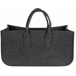 Panier à Bois　Panier à Bois De Chauffage En Feutre, Panier De Rangement En Feutre Avec Poignées Grand Sac En Feutre Pliable Réutilisable, Sacs De Chariot De Courses Portables, Pour Bois, Journal, Maga