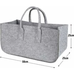 Panier à Bois　Panier à Bois De Chauffage En Feutre, Panier De Rangement En Feutre Avec Poignées Grand Sac En Feutre Pliable Réutilisable, Sacs De Chariot De Courses Portables, Pour Bois, Journal, Maga -ATMOSPHERA || VIDAXL || Safavieh Soldes 96338934 3