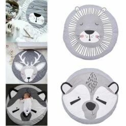 Tapis De Jeu Pour Bébé Tapis De Jeu Pour Enfants Tapis De Jeu En Coton 95cm （Raton Laveur） -ATMOSPHERA || VIDAXL || Safavieh Soldes 96339916 5