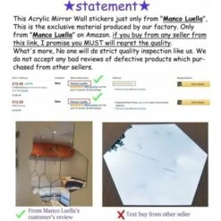 Lot De 12 Miroirs Acryliques Autocollants Muraux Hexagonaux En Plastique Pour Décoration D’Intérieur, Pour Le Salon, La Chambre À Coucher, Au Dessus Du Canapé Ou De La Télévision Doré -ATMOSPHERA || VIDAXL || Safavieh Soldes 96839389 4