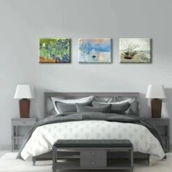 Impressions De Peinture Sur Toile, Peinture D'art De Mur De Lever De Soleil D'impression, 3X Paysage Moderne Giclée Art Photo Ensemble De Trois Pièces -ATMOSPHERA || VIDAXL || Safavieh Soldes 97054317 4