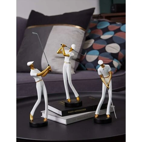Amoy-Art Golfeur Statue Figurine Golf Sculpture Décor Moderne Interieur Salon Arts Cadeau Résine Blanc 24cmH(Section C) 4 Amoy-Art Golfeur Statue Figurine Golf Sculpture Décor Moderne Interieur Salon Arts Cadeau Résine Blanc 24cmH(Section C) – Image 2