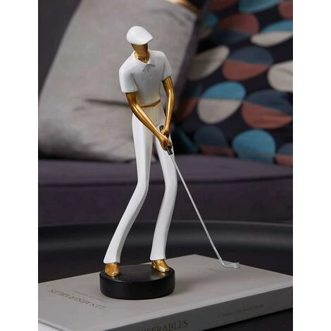 Amoy-Art Golfeur Statue Figurine Golf Sculpture Décor Moderne Interieur Salon Arts Cadeau Résine Blanc 24cmH(Section C) 5 Amoy-Art Golfeur Statue Figurine Golf Sculpture Décor Moderne Interieur Salon Arts Cadeau Résine Blanc 24cmH(Section C) – Image 3