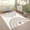 Paco Home Tapis Enfant Tapis Chambre Enfant Fille Garcon Arc-en-ciel Pois Coeur 3D 80x150 Cm, Beige -ATMOSPHERA || VIDAXL || Safavieh Soldes 97247775 1
