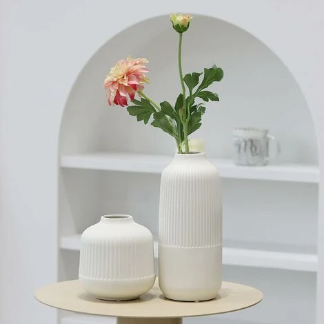Petit Vase Blanc Ceramique Vases Decoration Design Moderne Vase Minimaliste Pour Décoration De Pièce Maîtresse Table, S 6 Petit Vase Blanc Ceramique Vases Decoration Design Moderne Vase Minimaliste Pour Décoration De Pièce Maîtresse Table, S – Image 4