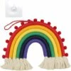 22 X 28CM Macramé Arc-en-Ciel Suspension Tenture Décoration Murale Arc-en- Arc-en-Ciel Pour Chambre D'enfant -ATMOSPHERA || VIDAXL || Safavieh Soldes 97375211 1