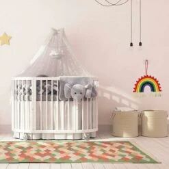 22 X 28CM Macramé Arc-en-Ciel Suspension Tenture Décoration Murale Arc-en- Arc-en-Ciel Pour Chambre D'enfant -ATMOSPHERA || VIDAXL || Safavieh Soldes 97375211 3