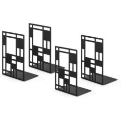 Serre Livre, Serre Livres Noir, Cale Livre En Métal, Serre-Livres, Innovant Presse Livre(2 Paire)- Bloc Livre Pour Enfants, Bureaux, Écoles, Salons, Librairie Et Bibliothèque