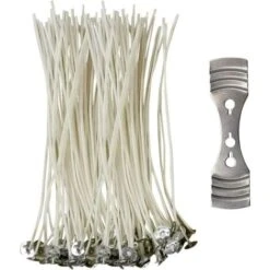 – Mèche Bougie – ✮ ✮ Garantie Fonte ✮ ✮ Mèche Pour Bougies, Paquet De 100 pièces Coton Naturel Végétal 100% écologique Meche ✮ PDF + : Guide De Bougie Parfumée Haute Qualité ✮ Meche Bougie Bio Pour
