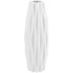 Vases De Fleurs, Modernes Pour Décoration De La Maison, Du Salon, Des Centres De Table Et Des événements 5.5 X 5.5 X 21 Cm - Blanc