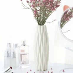 Vases De Fleurs, Modernes Pour Décoration De La Maison, Du Salon, Des Centres De Table Et Des événements 5.5 X 5.5 X 21 Cm - Blanc -ATMOSPHERA || VIDAXL || Safavieh Soldes 97516581 3