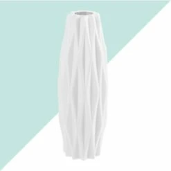 Vases De Fleurs, Modernes Pour Décoration De La Maison, Du Salon, Des Centres De Table Et Des événements 5.5 X 5.5 X 21 Cm - Blanc -ATMOSPHERA || VIDAXL || Safavieh Soldes 97516581 5