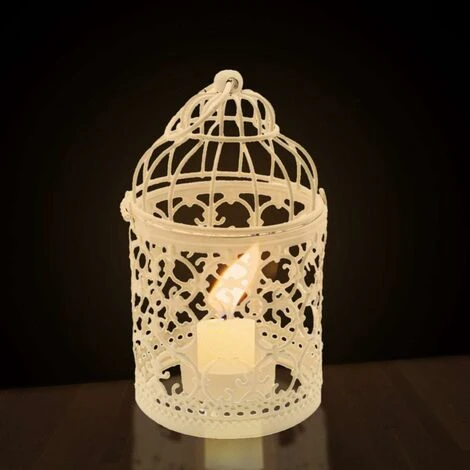 Cage À Oiseaux En Métal Lanterne Décorative Bougie Photophore Lanterne Maison De Mariage Décoration De Table Fer Bougie Bougeoir Lanterne Suspendue (6 X Blanc) 4 Cage À Oiseaux En Métal Lanterne Décorative Bougie Photophore Lanterne Maison De Mariage Décoration De Table Fer Bougie Bougeoir Lanterne Suspendue (6 X Blanc) – Image 2