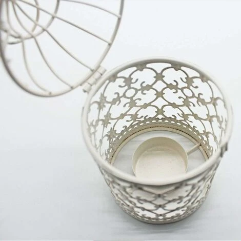 Cage À Oiseaux En Métal Lanterne Décorative Bougie Photophore Lanterne Maison De Mariage Décoration De Table Fer Bougie Bougeoir Lanterne Suspendue (6 X Blanc) 7 Cage À Oiseaux En Métal Lanterne Décorative Bougie Photophore Lanterne Maison De Mariage Décoration De Table Fer Bougie Bougeoir Lanterne Suspendue (6 X Blanc) – Image 5