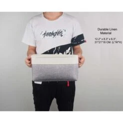 Lot De 3 Paniers De Rangement, Boîte De Rangement Pliable Avec Poignée, Caisse De Rangement En Tissu Pour Vêtements, Livres, Jouets, Maison (Gris/Blanc, Small) 10 Lot De 3 Paniers De Rangement, Boîte De Rangement Pliable Avec Poignée, Caisse De Rangement En Tissu Pour Vêtements, Livres, Jouets, Maison (Gris/Blanc, Small) -ATMOSPHERA || VIDAXL || Safavieh Soldes 97518137 4