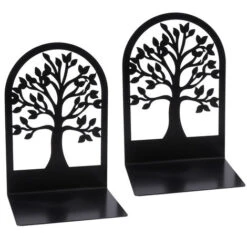 Serre-Livres, Serre-Livres Pour Contenir Des Livres, Serre-Livres Décoratifs, Porte-Livres Pour La Maison, L'École Ou Le Bureau, Serre-Livres En Métal Lourd. Serre-Livres Pour Étagères (Noir, 2 Pièces