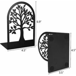 Serre-Livres, Serre-Livres Pour Contenir Des Livres, Serre-Livres Décoratifs, Porte-Livres Pour La Maison, L'École Ou Le Bureau, Serre-Livres En Métal Lourd. Serre-Livres Pour Étagères (Noir, 2 Pièces -ATMOSPHERA || VIDAXL || Safavieh Soldes 97539731 3