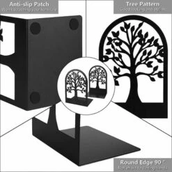 Serre-Livres, Serre-Livres Pour Contenir Des Livres, Serre-Livres Décoratifs, Porte-Livres Pour La Maison, L'École Ou Le Bureau, Serre-Livres En Métal Lourd. Serre-Livres Pour Étagères (Noir, 2 Pièces -ATMOSPHERA || VIDAXL || Safavieh Soldes 97539731 4