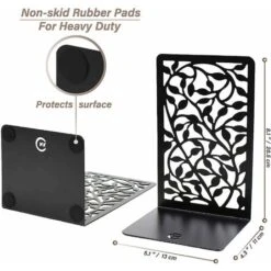 Serre-Livres De Qualité Supérieure Pour Étagères De Livres, Serre-Livres En Métal Pour Livres Lourds De Bureau À Domicile, Support D'Étagère De Livres, Décoration Pour La Maison, Bouchons De Livres, S -ATMOSPHERA || VIDAXL || Safavieh Soldes 97542458 5