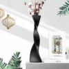 Vase De Sol Haut Vases En Céramique Décor à La Maison Moderne Vase à Fleurs Pour étagère Décor à La Maison Torsadé Grand Vase Noir Créatif -ATMOSPHERA || VIDAXL || Safavieh Soldes 97564971 1
