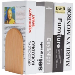 Serre-livres En Bois, 1 Paire, Antidérapant, Hêtre Allemand, Support De Livre De Bureau (Buche-A),tête Ronde En Hêtre -ATMOSPHERA || VIDAXL || Safavieh Soldes 97631297 3