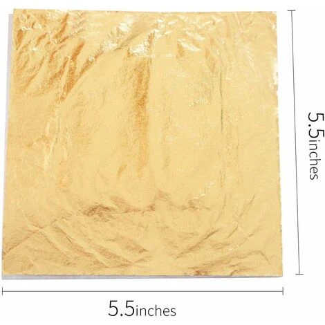 Feuille D'or Imitation Feuille D'or Pour La Création D'un Projet D'art En Métal à Impact, Décoration De Meubles 6 Feuille D'or Imitation Feuille D'or Pour La Création D'un Projet D'art En Métal à Impact, Décoration De Meubles – Image 4