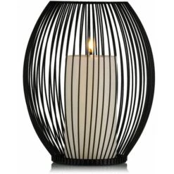 Bougeoir Candélabre En Fil Métallique, Porte-panier Ovale - M