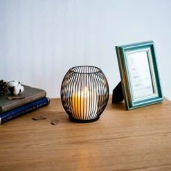 Bougeoir Candélabre En Fil Métallique, Porte-panier Ovale - M 11 Bougeoir Candélabre En Fil Métallique, Porte-panier Ovale - M -ATMOSPHERA || VIDAXL || Safavieh Soldes 97633999 5