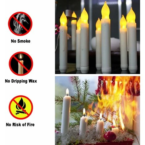Ensemble De 12 Bougies Coniques LED, Bougies De Table Sans Flamme, Bougies Harry Potter à Piles Pour Cadeau De Fête Des Mères, Fête, Mariage, Décorations D'église 6 Ensemble De 12 Bougies Coniques LED, Bougies De Table Sans Flamme, Bougies Harry Potter à Piles Pour Cadeau De Fête Des Mères, Fête, Mariage, Décorations D'église – Image 4