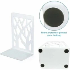 Serre Livre Serre Livre, Cale Livre En Métal, Serre Livres Blanc, Serre-Livres, Innovant Presse Livre(4 Paire)- Bloc Livre Pour Enfants, Bureaux, Écoles, Salons, Librairie Et Bibliothèque -ATMOSPHERA || VIDAXL || Safavieh Soldes 97654044 4