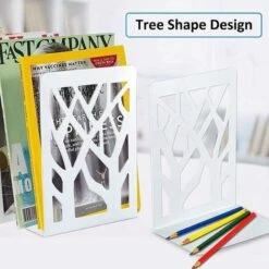 Serre Livre Serre Livre, Cale Livre En Métal, Serre Livres Blanc, Serre-Livres, Innovant Presse Livre(4 Paire)- Bloc Livre Pour Enfants, Bureaux, Écoles, Salons, Librairie Et Bibliothèque -ATMOSPHERA || VIDAXL || Safavieh Soldes 97654044 5