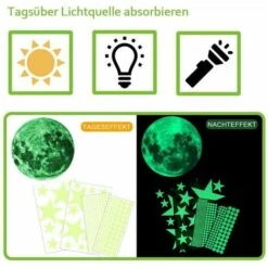 435 Pièces Autocollants Highlights Et Moon Stickers Muraux 30cm Ciel étoilé, étoiles Brillantes Et Autocollants Fluorescents, Autocollants Muraux Lumineux Pour La Chambre Des Enfants -ATMOSPHERA || VIDAXL || Safavieh Soldes 97655322 5