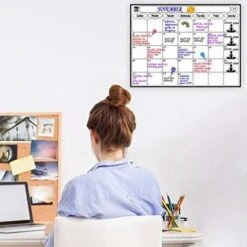 Calendrier De Réfrigérateur à Tableau Blanc Magnétique - Idéal Pour La Planification Mensuelle, Les Entrées D'événements Et Les Plans De Vacances - Facile à écrire Et à Essuyer Avec Un Aimant Puissant 10 Calendrier De Réfrigérateur à Tableau Blanc Magnétique - Idéal Pour La Planification Mensuelle, Les Entrées D'événements Et Les Plans De Vacances - Facile à écrire Et à Essuyer Avec Un Aimant Puissant -ATMOSPHERA || VIDAXL || Safavieh Soldes 97727368 4