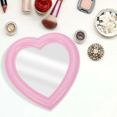 Miroir De Maquillage De Bureau Pliable En Forme De Coeur Avec Support Miroir De Table Avec Support Miroir Mural Pour Miroir Cosmétique Suspendu Miroir De Vanité 6 Miroir De Maquillage De Bureau Pliable En Forme De Coeur Avec Support Miroir De Table Avec Support Miroir Mural Pour Miroir Cosmétique Suspendu Miroir De Vanité – Image 4