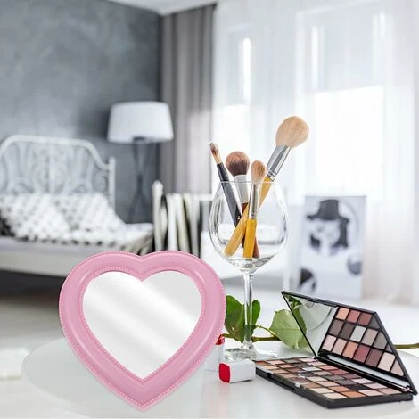 Miroir De Maquillage De Bureau Pliable En Forme De Coeur Avec Support Miroir De Table Avec Support Miroir Mural Pour Miroir Cosmétique Suspendu Miroir De Vanité 7 Miroir De Maquillage De Bureau Pliable En Forme De Coeur Avec Support Miroir De Table Avec Support Miroir Mural Pour Miroir Cosmétique Suspendu Miroir De Vanité – Image 5