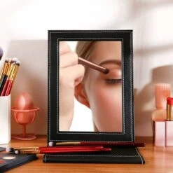 Miroir De Voyage Pliable Avec Miroir De Courtoisie, Miroir De Bureau Avec étui En Cuir PU Noir 11 Miroir De Voyage Pliable Avec Miroir De Courtoisie, Miroir De Bureau Avec étui En Cuir PU Noir -ATMOSPHERA || VIDAXL || Safavieh Soldes 97747251 5