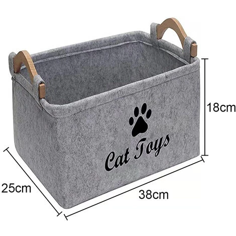 Feutre Jouet Boîte De Rangement Boîte De Rangement Jouet Pour Animaux De Compagnie Stockage Feutre Poignée En Bois Carré Boîte De Rangement 4 Feutre Jouet Boîte De Rangement Boîte De Rangement Jouet Pour Animaux De Compagnie Stockage Feutre Poignée En Bois Carré Boîte De Rangement – Image 2