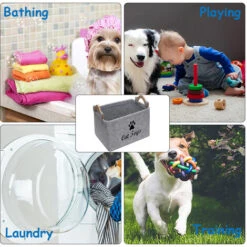 Feutre Jouet Boîte De Rangement Boîte De Rangement Jouet Pour Animaux De Compagnie Stockage Feutre Poignée En Bois Carré Boîte De Rangement 11 Feutre Jouet Boîte De Rangement Boîte De Rangement Jouet Pour Animaux De Compagnie Stockage Feutre Poignée En Bois Carré Boîte De Rangement -ATMOSPHERA || VIDAXL || Safavieh Soldes 98036744 5