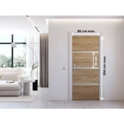 NORDLINGER PRO Kit De Rénovation De Porte Chêne Naturel RENO'PORTE 890510 - 4 Feuilles De Placage 85 X 50 Cm & 3 Profils 85 X 2 Cm -ATMOSPHERA || VIDAXL || Safavieh Soldes 98236548 4