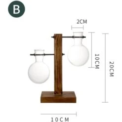 LECHUANG Cadre En Bois Créatif Vase Hydroponique Plante D'ananas Vert Arrangement De Fleurs En Verre Transparent Récipient Ornement De Table Produits De Décoration Ménagère 10 LECHUANG Cadre En Bois Créatif Vase Hydroponique Plante D'ananas Vert Arrangement De Fleurs En Verre Transparent Récipient Ornement De Table Produits De Décoration Ménagère -ATMOSPHERA || VIDAXL || Safavieh Soldes 98402625 4