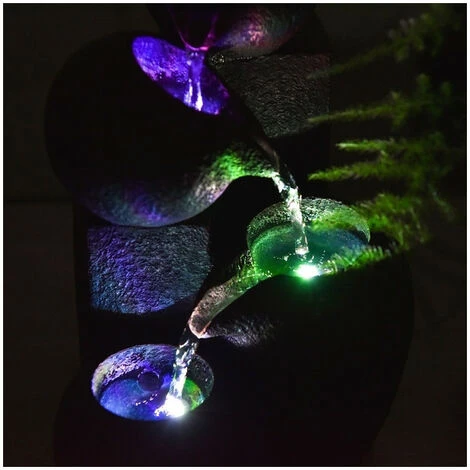 Fontaine Zen Luba Avec LED - Marron - H 25 Cm - Livraison Gratuite 6 Fontaine Zen Luba Avec LED - Marron - H 25 Cm - Livraison Gratuite – Image 4