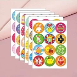 36 Feuilles Autocollants De Thème De Pâques Lapin Oeuf Poussin Autocollant Auto-Adhésif Étiquettes Rondes Décalcomanies Pour Boîte-Cadeau De Fête De Pâques Décor D'emballage De -ATMOSPHERA || VIDAXL || Safavieh Soldes 98441923 5