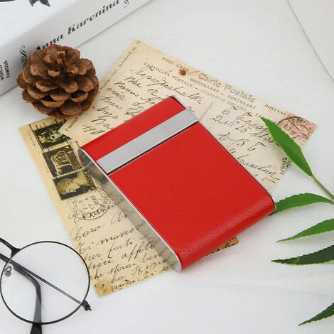 Tenez 20 Cigarettes En Acier Inoxydable Fumeur Femmes étui à Cigarettes (rouge) 6 Tenez 20 Cigarettes En Acier Inoxydable Fumeur Femmes étui à Cigarettes (rouge) – Image 4