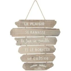 Déco Murale à Suspendre - Bois - 28x38 Cm - Atmosphera Créateur D'intérieur -ATMOSPHERA || VIDAXL || Safavieh Soldes 98553900 4