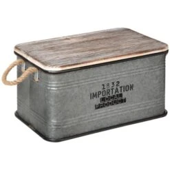 Malle Métal Bois Zinc X 3 - Atmosphera Créateur D'intérieur 9 Malle Métal Bois Zinc X 3 - Atmosphera Créateur D'intérieur -ATMOSPHERA || VIDAXL || Safavieh Soldes 98554516 3