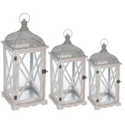 Lot De 3 Lanternes Cut Folkdream - Atmosphera Créateur D'intérieur