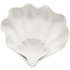 Vide Poche Sea View Blanc En Céramique 20x18 Cm - Atmosphera Créateur D'intérieur